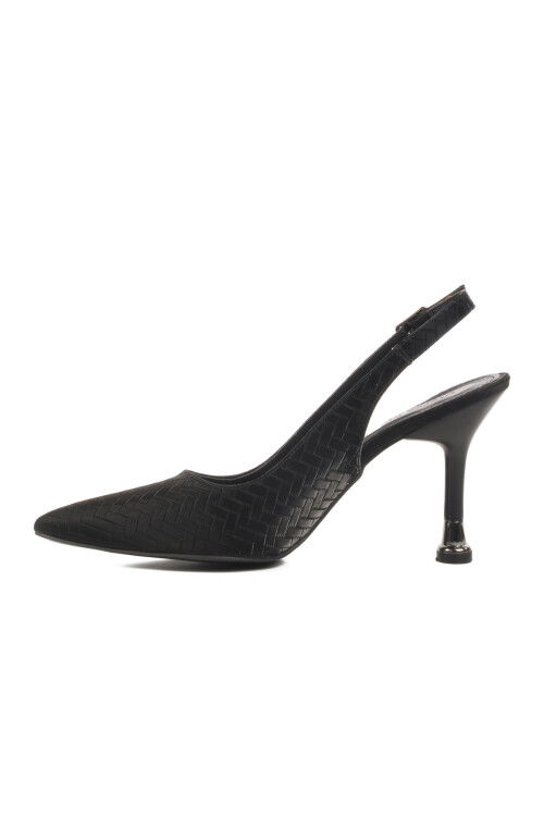 Black Thin Heeled Womens Evening Shoes PC-54539 Z