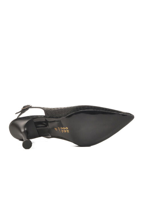 Black Thin Heeled Womens Evening Shoes PC-54539 Z