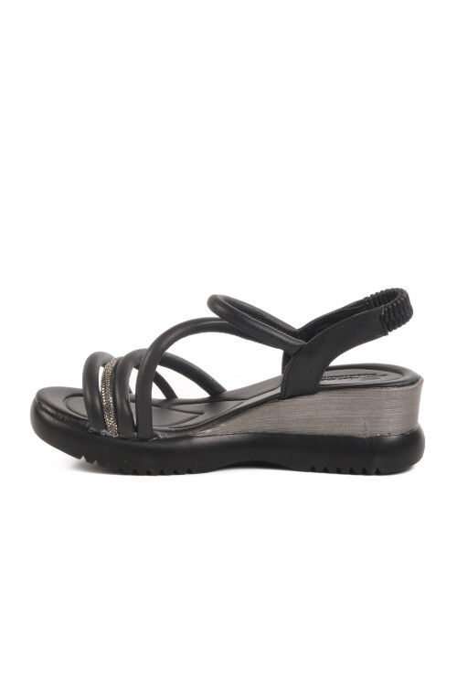 Black Heeled Womens Sandals T-004 Z