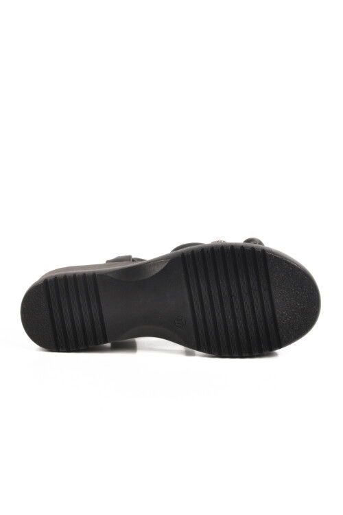 Black Heeled Womens Sandals T-004 Z