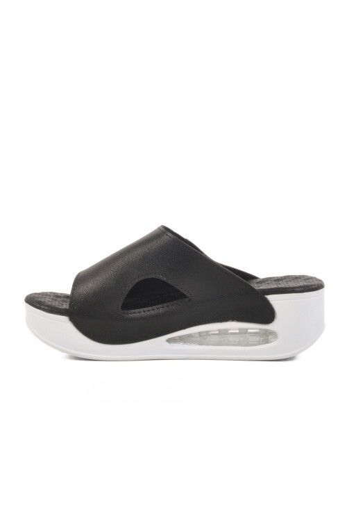 Black Anatomic High Sole Womens Slippers 100-962 Z