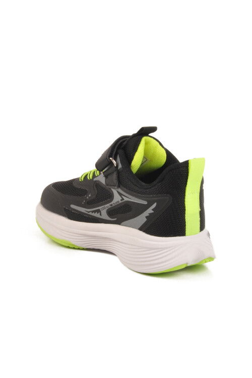 Black Velcro Mesh Lightweight Flexible Boys Sneakers Silva F