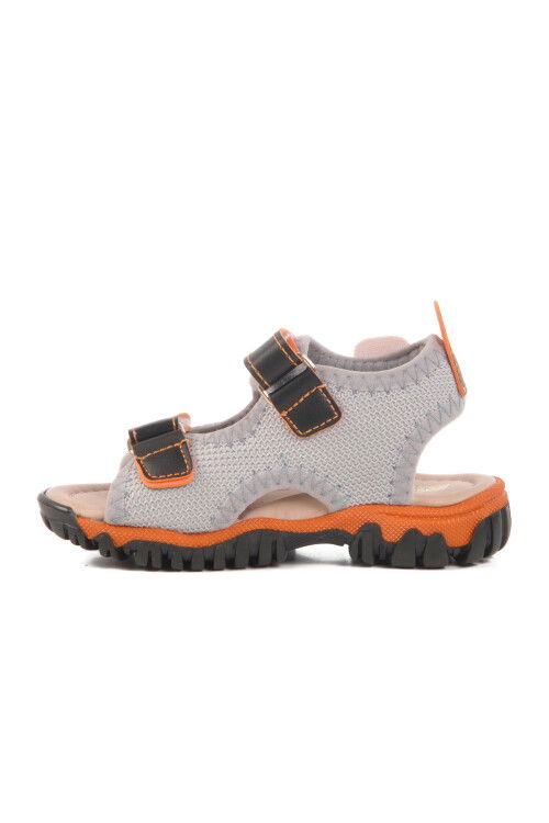 Siyah Cırtlı Ortopedik Erkek Çocuk Spor Sandalet 25T102 B