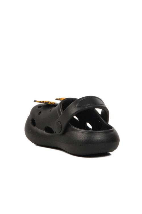 Black Unisex Kids Sabo Slippers Yumurcak B