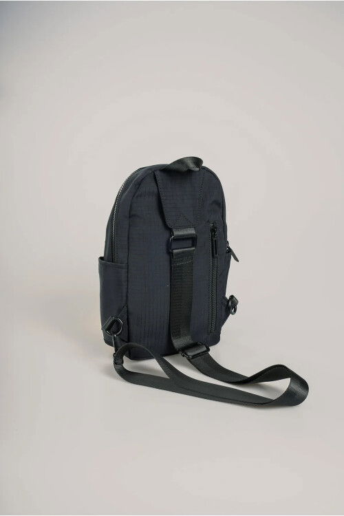 Black Womens Textile Crossbody Backpack 17984