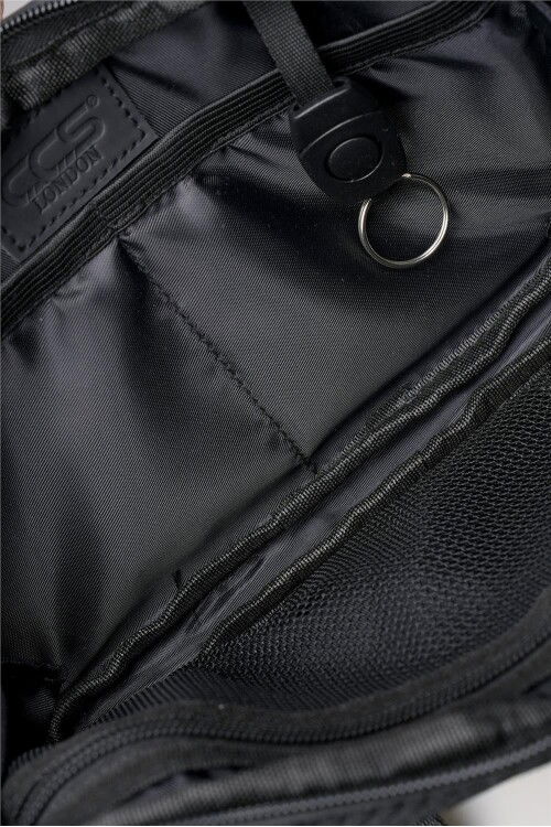 Black Single Strap Mens Crossbody Bag 51853