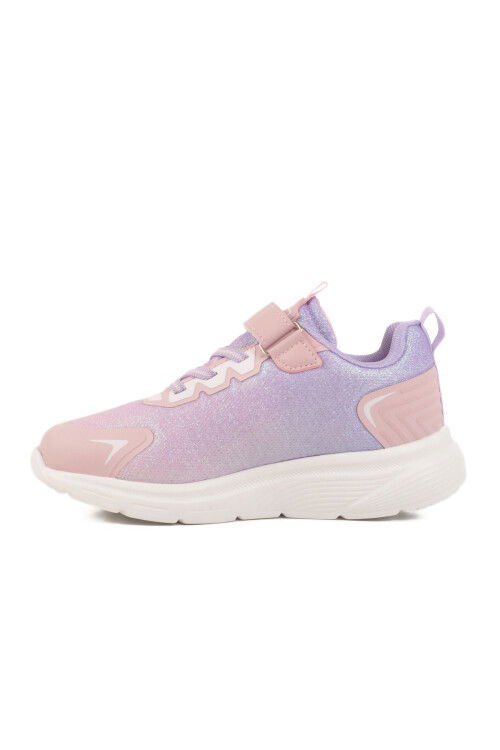 Salmon Velcro Mesh Girls Sneakers Aster F