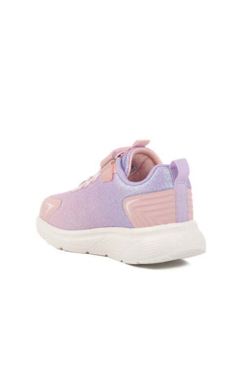 Salmon Velcro Mesh Girls Sneakers Aster F