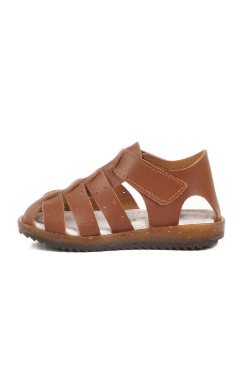 Taba Cırtlı Hafif Unisex Çocuk Sandalet 17370 B
