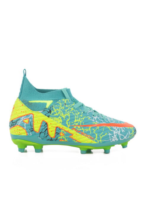 Turquoise Yellow Boys Football Cleats Air 565 F