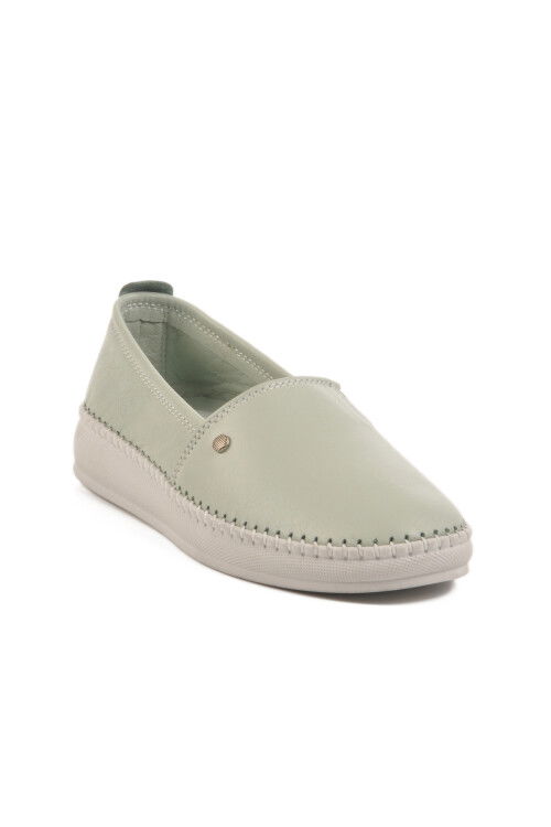 Green Genuine Leather Womens Casual Shoes 211 Z