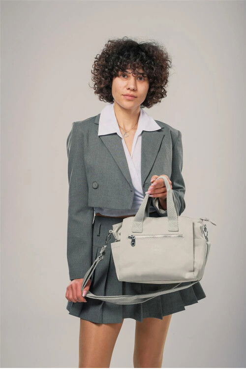 Light Gray Womens Hand and Shoulder Bag 17963