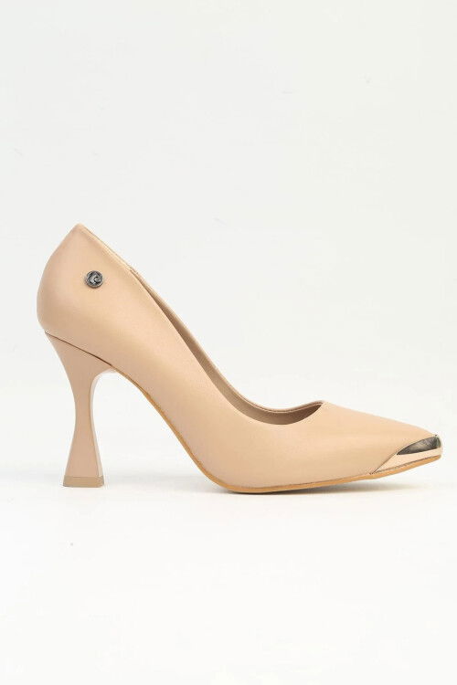 Beige Thin Heeled Womens Evening Shoes PC-54223 Z