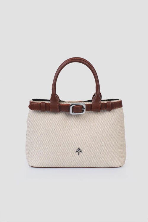 Beige Womens Hand and Shoulder Bag IM590