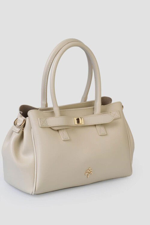 Beige Womens Hand and Shoulder Bag IM596
