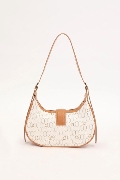 Beige Womens Handbag and Shoulder Bag 930211