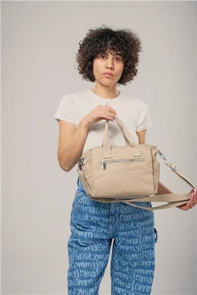 Beige Womens Handbag and Shoulder Bag 7963