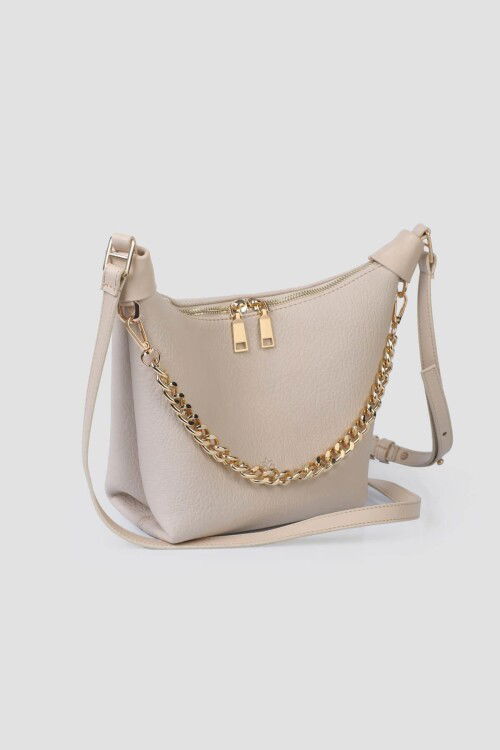 Beige Womens Shoulder Bag IM600