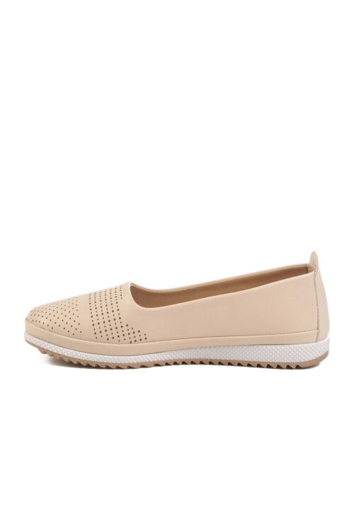 Beige Lightweight Flexible Womens Casual Shoes PC-54566 Z