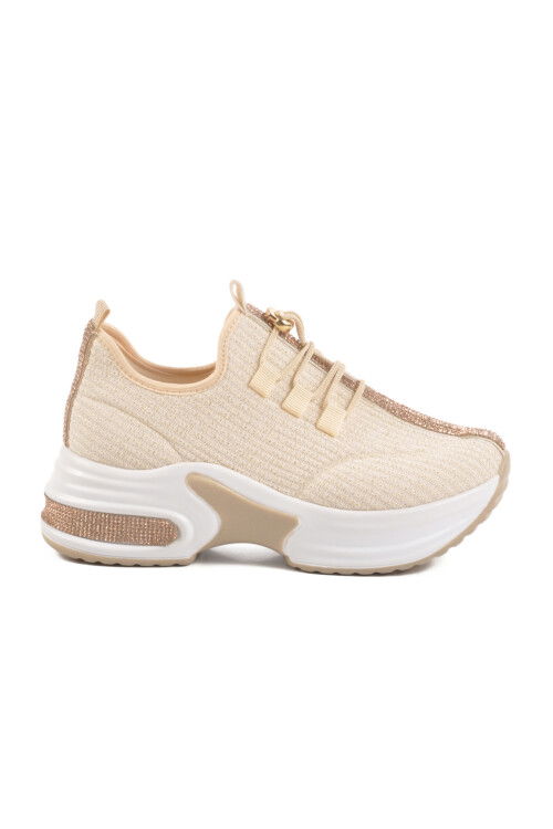 Beige Textile Womens Casual Shoes 702322 Z