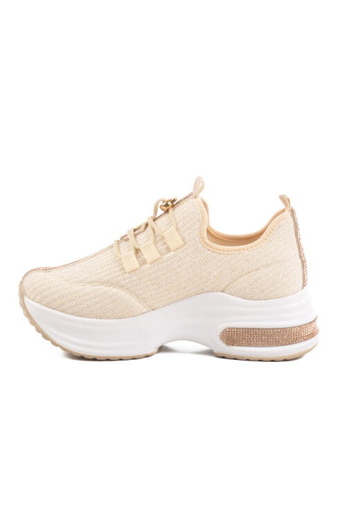 Beige Textile Womens Casual Shoes 702322 Z