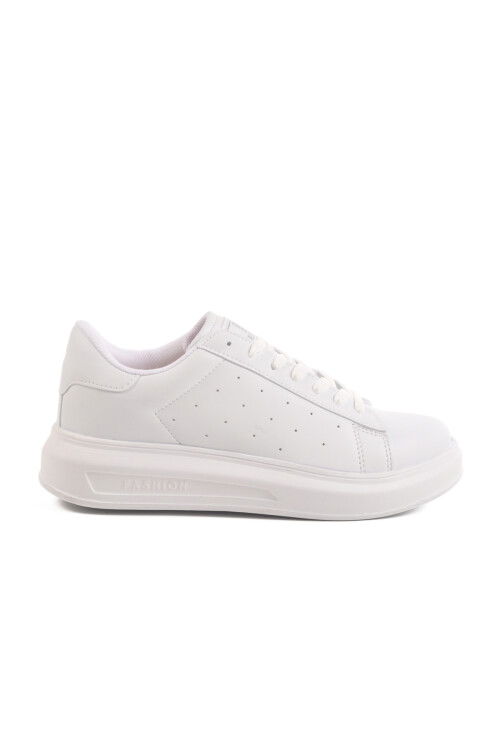 White Lace-Up Womens Sneakers 156 G