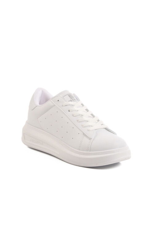White Lace-Up Womens Sneakers 156 G