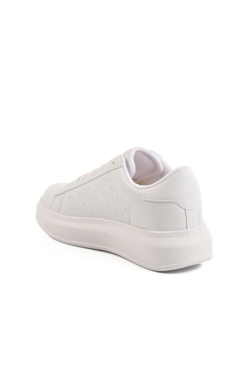 White Lace-Up Womens Sneakers 156 G