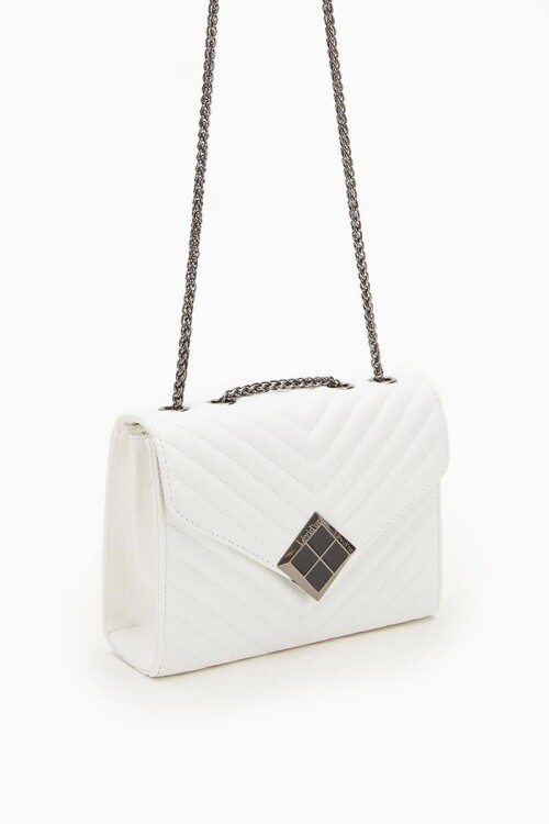 حقيبة كتف نسائية بيضاء 930076