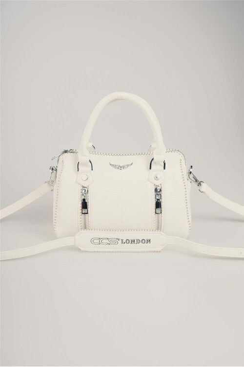 White Womens Hand and Shoulder Bag 17822