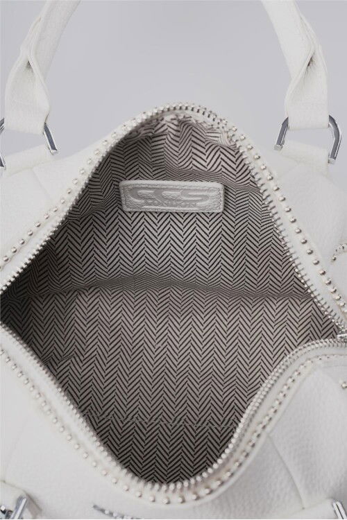 White Womens Hand and Shoulder Bag 17822