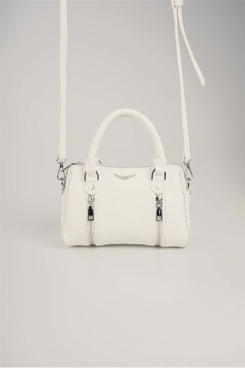 White Womens Hand and Shoulder Bag 17822
