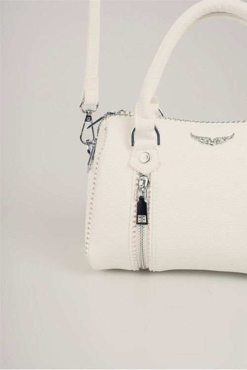 White Womens Hand and Shoulder Bag 17822