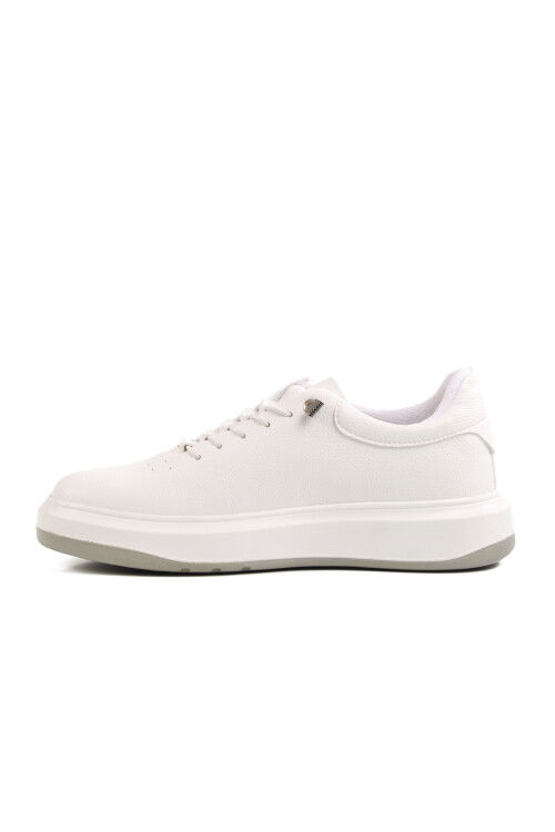 WIDE MOLD White Rubber Laced Mens Casual Shoes 404 M