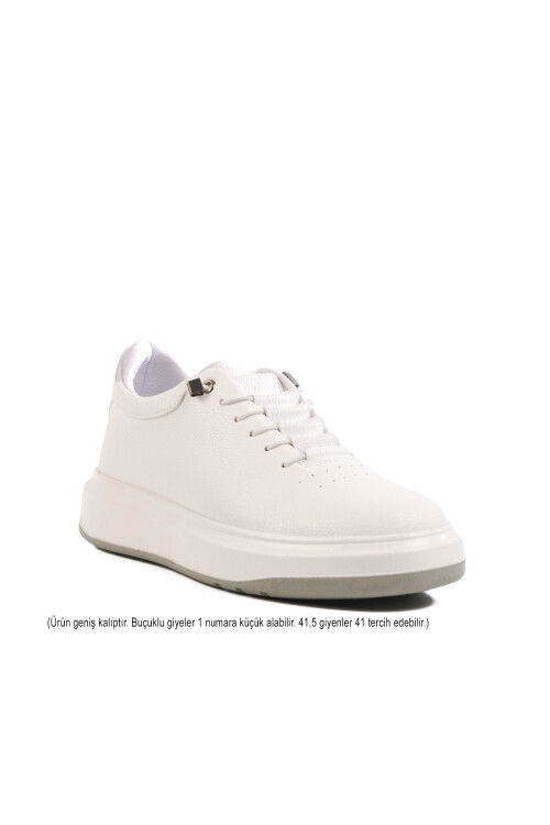 WIDE MOLD White Rubber Laced Mens Casual Shoes 404 M
