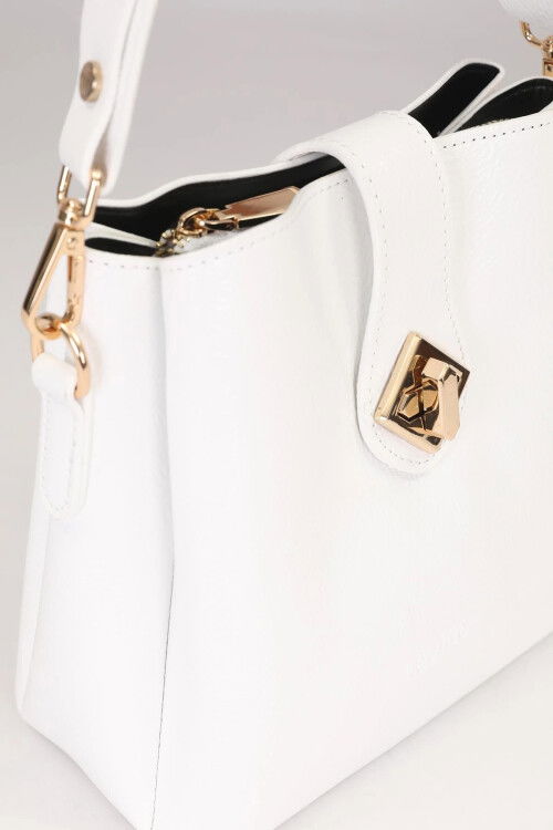 White Patent Leather Womens Shoulder Bag 930167