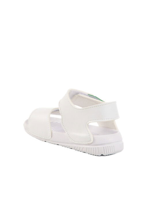 Beyaz Cırtlı Kız Bebek Sandalet BN-1252 B