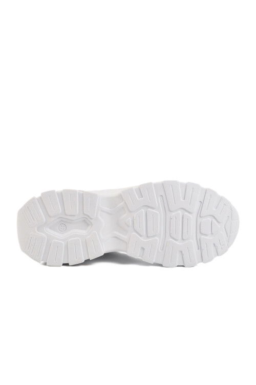 White Leather Lace-Up Womens Sneakers 159 G