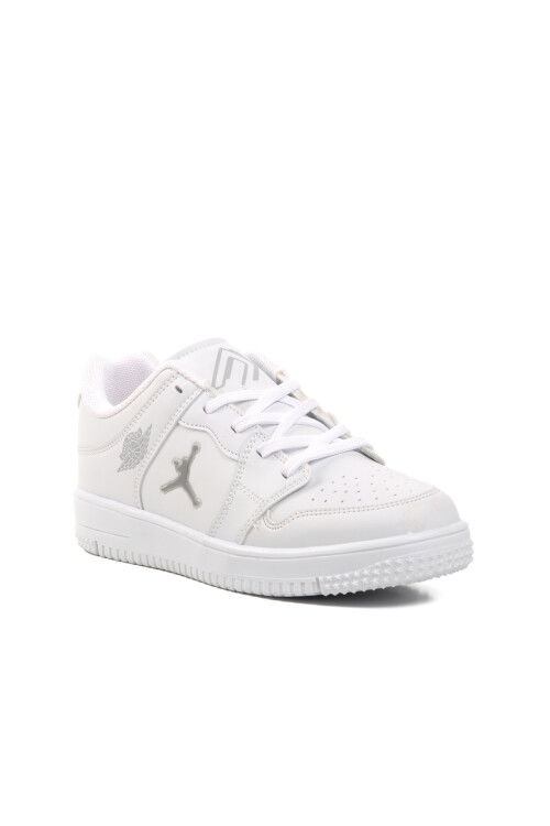 Beyaz Bağcıklı Unisex Sneaker Haykat Kısa G