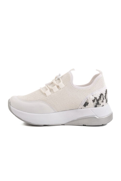 White Anorak Lace-Up Womens Sneakers 702417 Z