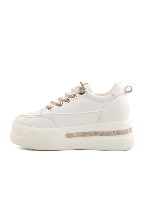 NARROW MOLD White High Sole Womens Sneaker 25Y492 Z NARROW MOLD