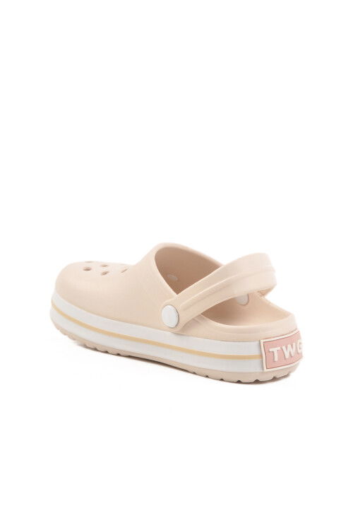 Ecru Eva Light Unisex Childrens Sabo Slippers 214 F