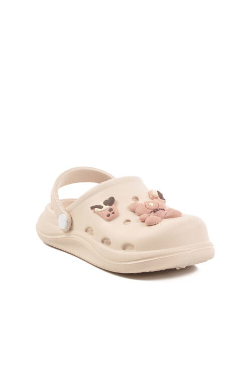 Ecru Eva Lightweight Girls Sabo Slippers 303 F