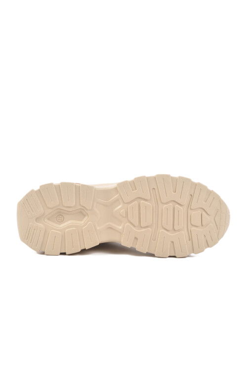 Ecru Skin Lace-Up Womens Sneakers 159 G