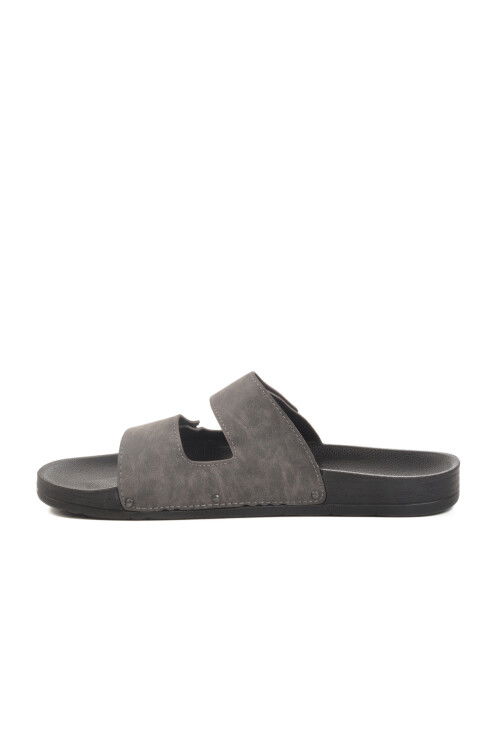Smoked Velcro Large Size Mens Slippers PC-7039 M