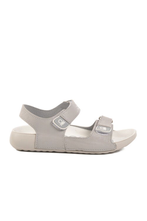 Gray Velcro Lightweight Girls Sandals BN-1419 F