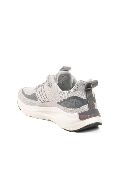 Gray Lightweight Flexible Lace-Up Mens Sneakers PCI-11067 M