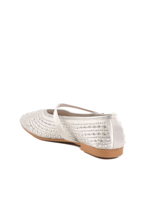 Silver Stone Textile Womens Ballerinas 038 Z