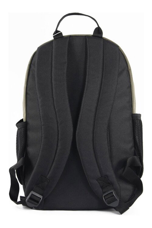 Khaki Black Unisex School Bag 04292