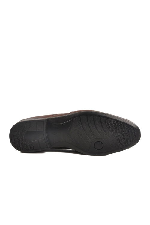 حذاء رجالي كاجوال تشريحي بنعل جل من الجلد الطبيعي باللون البني Gmz 302 M